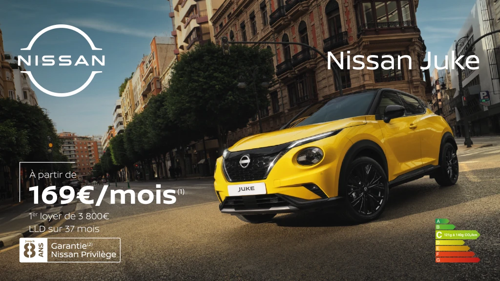 Nissan Juke dès 169€/mois 