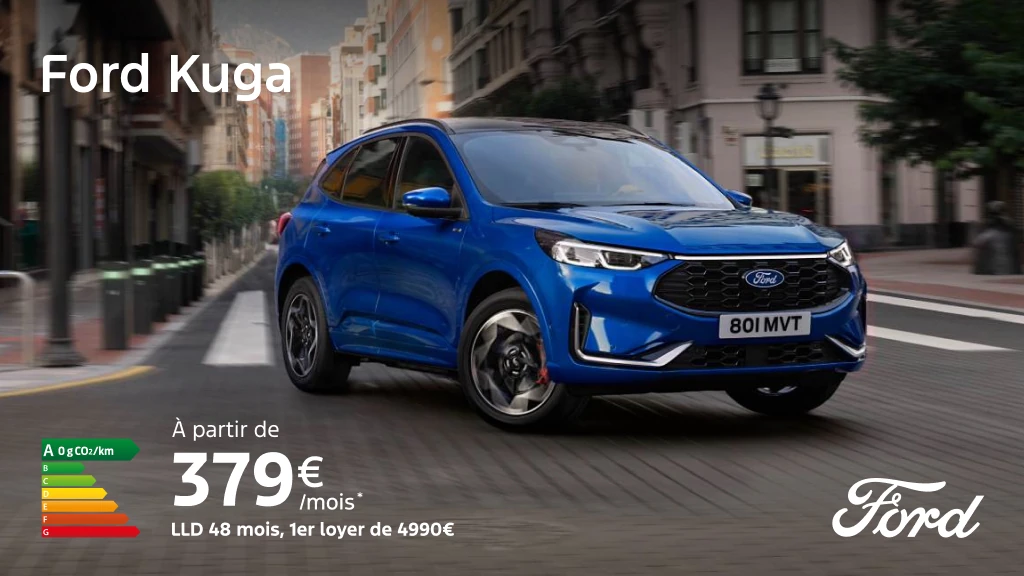 Ford Kuga Hybrid E85 à partir de 379€/mois