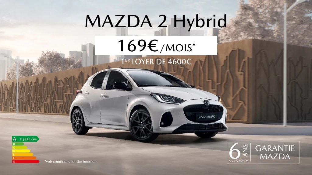 Mazda 2 Hybrid dès 169€/mois 