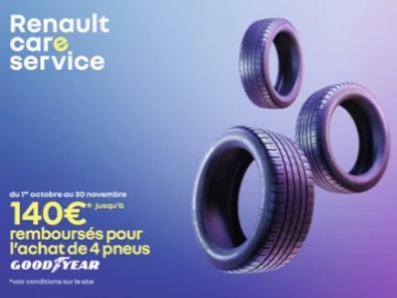 Jusqu'à 140€ remboursés pour l'achat de pneu Goodyear !  