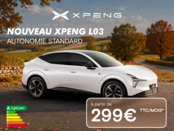 XPENG L03 : profitez d'une offre exceptionnelle dès 299 €/mois en LLD