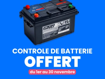 Contrôle de batterie offert jusqu'au 30 Novembre