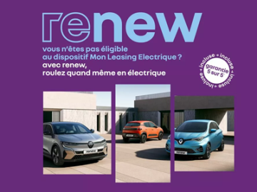 avec renew, roulez en électrique à partir de 99€ / mois