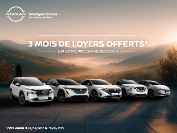 3 mois de loyer offerts sur une sélection de véhicules d’occasion