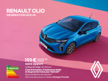 Renault Clio à partir de 199€/mois
