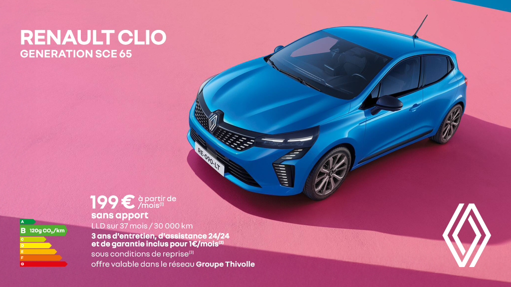 Renault Clio à partir de 199€/mois