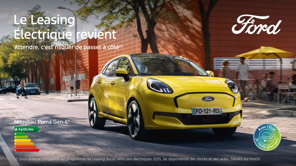 Leasing social FORD Puma Gen-E : un SUV électrique dès 139 €/mois