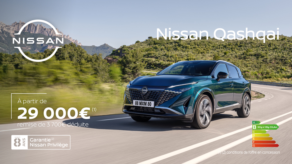 Nissan Qashqai dès 199€/mois – Le SUV compact qui allie confort, technologie et style