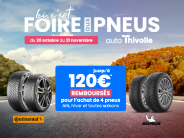 Michelin et Continental : jusqu'à 120€ remboursés pour l'achat de pneumatiques