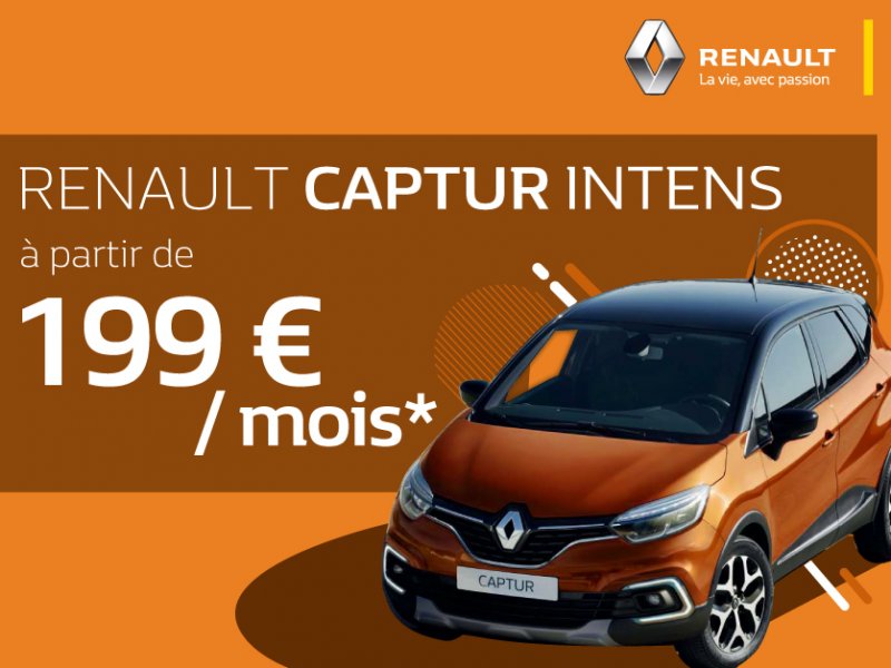 Votre Renault Captur Intens à partir de 199€/mois