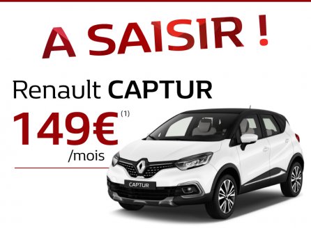 Votre Renault CAPTUR à 149€/mois