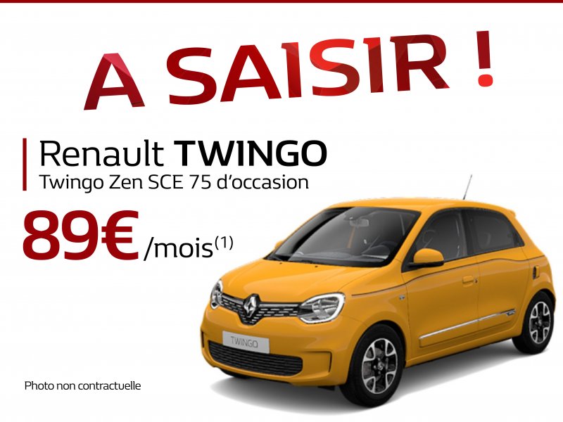 Votre Renault Twingo d'occasion à 89€/mois