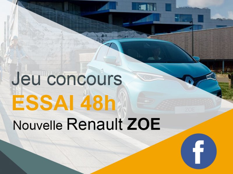 Jeu concours Facebook : Essai de la nouvelle Renault ZOE