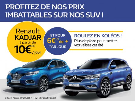 Profitez de nos prix imbattables sur nos SUV !