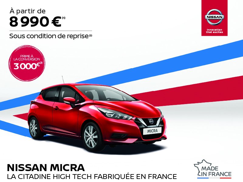 Nissan Micra à partir de 8 990 €