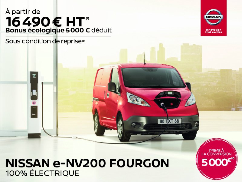 Nissan E-NV200 : Le fourgon 100% électrique