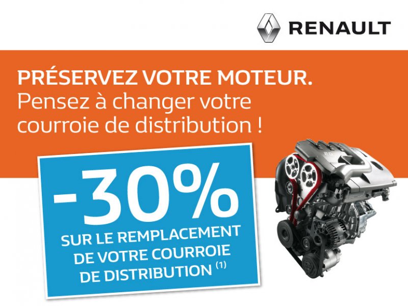 -30% sur le remplacement de votre courroie de distribution