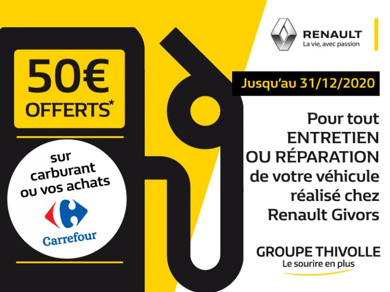 50€ de carburant offert lors de vos entretiens