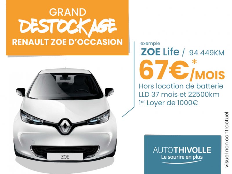 Destockage Renault ZOE Life d'occasion