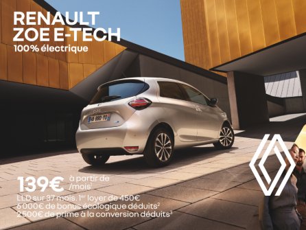 Renault ZOE E-TECH à partir de 139€/mois