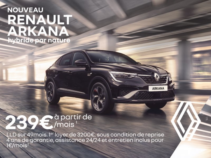 Renault ARKANA à partir de 239€/mois