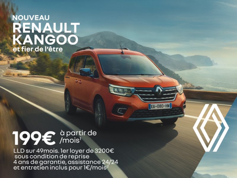 Renault Kangoo à partir de 199€/mois