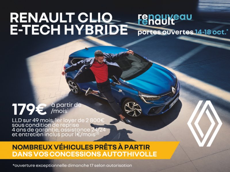 Renault Clio E-Tech Hybride à partir de 179€/mois