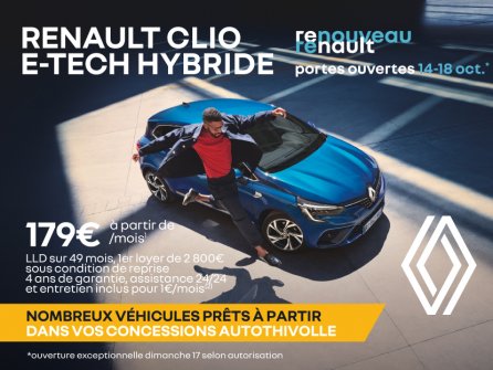 Renault Clio E-Tech Hybride à partir de 179€/mois