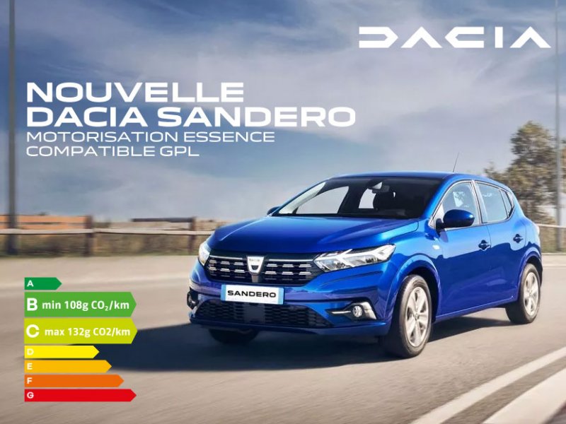 Nouvelle Dacia Sandero à partir de 5€/jour