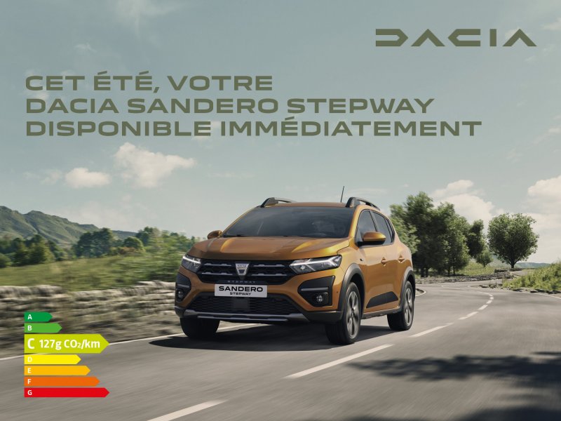 Cet été, votre Dacia Sandero disponible immédiatement