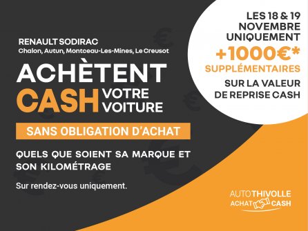 Jusqu'à 1000 euros de reprise en plus sur votre véhicule