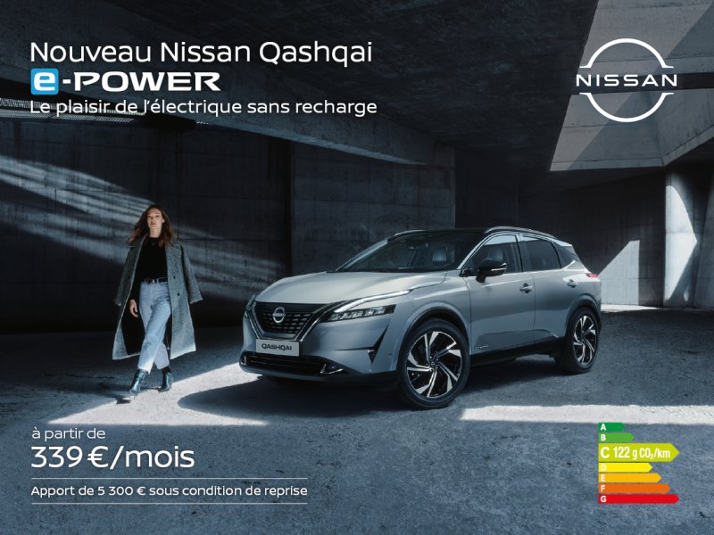 Nouveau Nissan Qashqai e-Power à partir de 339€/mois
