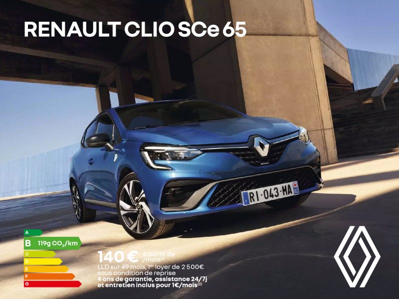 Renault Clio à partir de 140€/mois