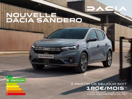 Nouvelle Dacia Sandero à partir de 180€/mois