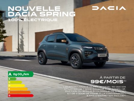 Nouvelle Dacia Spring  100% électrique à partir de 99€/mois