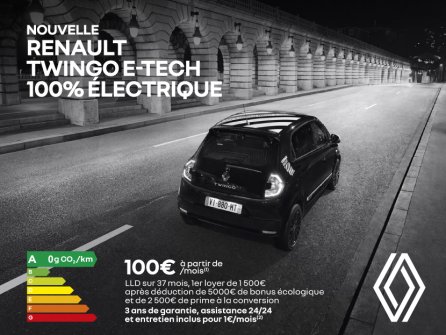 Nouvelle Renault TWINGO e-tech  100% électrique à partir de 100€/mois