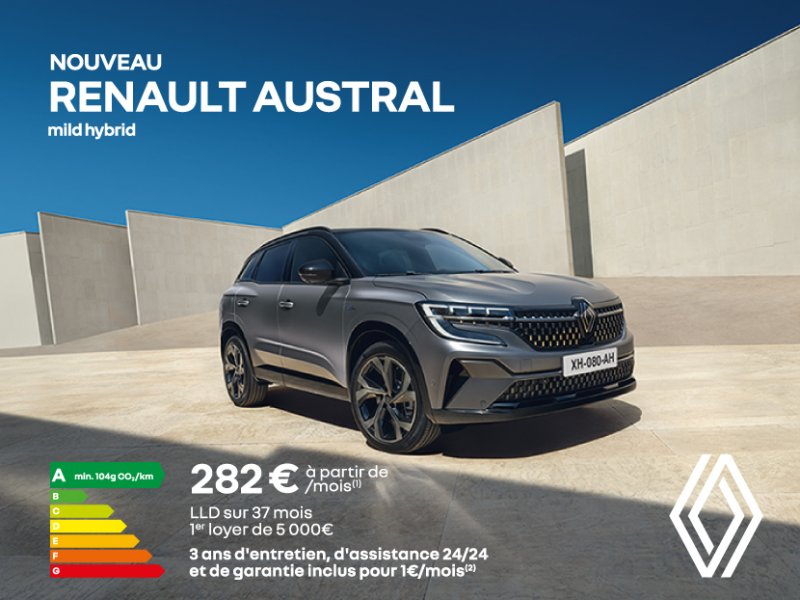 Nouveau Renault Austral à partir de 282€/mois