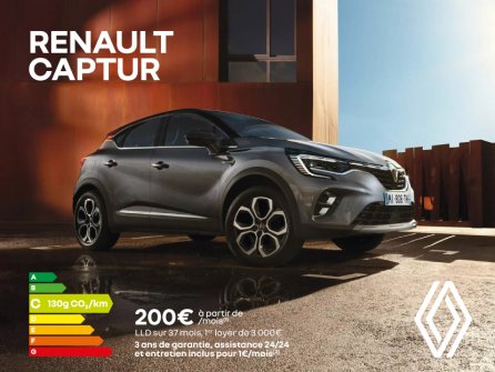 Renault Captur Techno TCe 90 à partir de 200€/mois