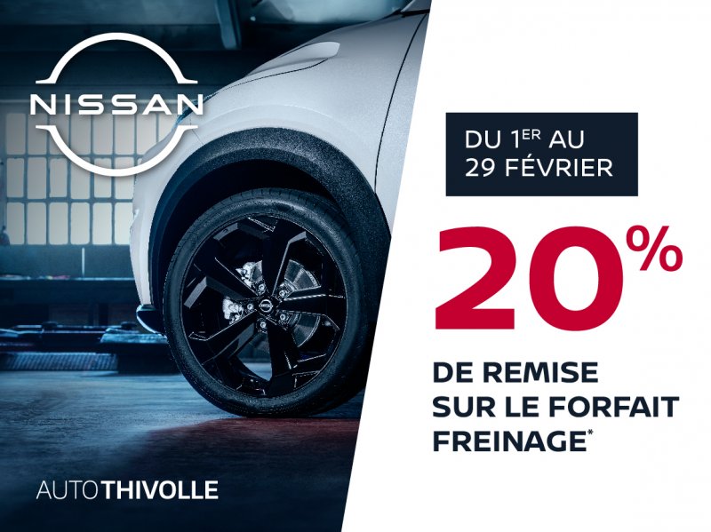 20% de remise sur le forfait freinage