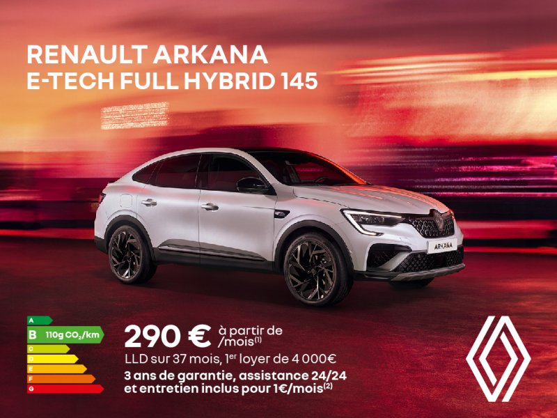 Renault Arkana à partir de 290€/mois