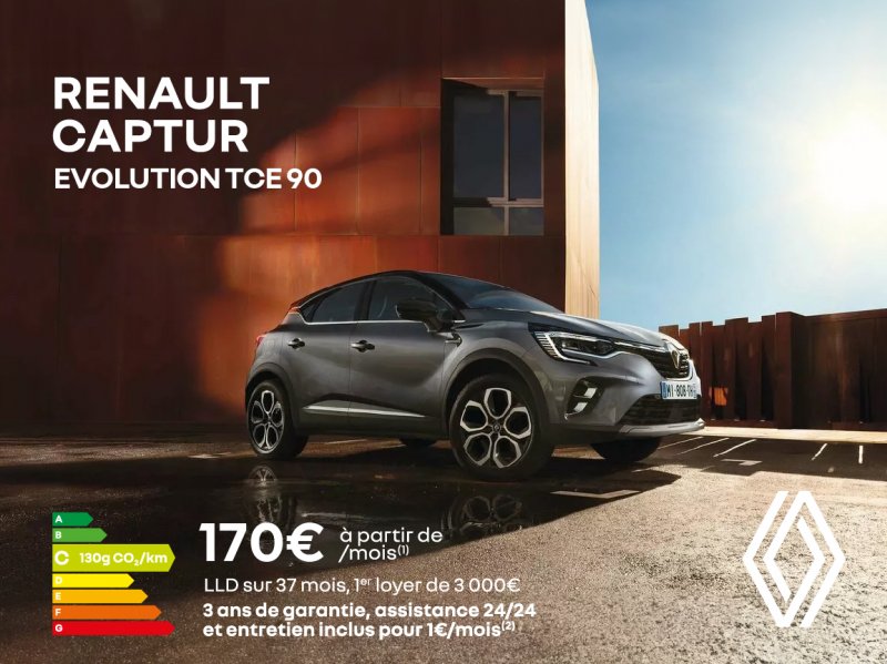 Renault Captur à partir de 170€/mois