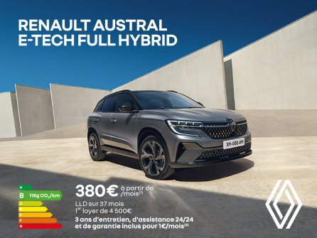 Renault Austral E-Tech full hybrid à partir de 380€/mois