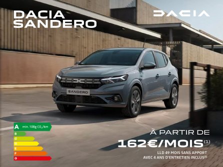 Dacia Sandero à partir de 162€/mois