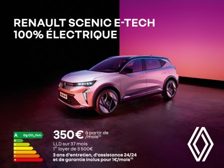 Renault Scenic E-Tech 100% électrique à partir de 350€/mois
