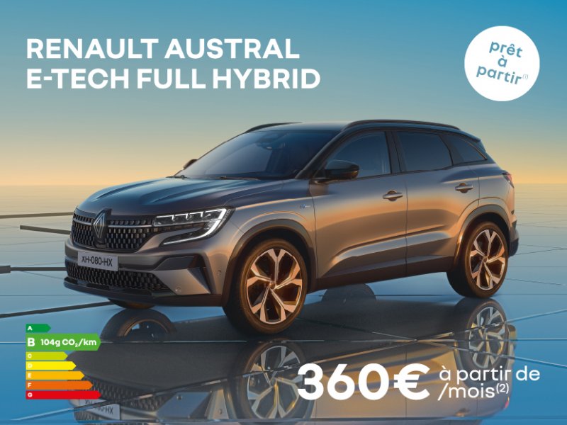Renault Austral E-Tech full hybrid à partir de 360€/mois