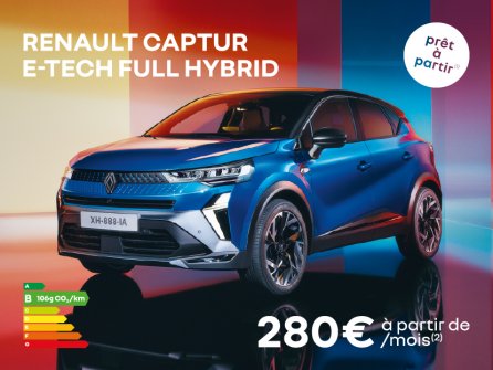 Nouveau Renault Captur à partir de 280€/mois