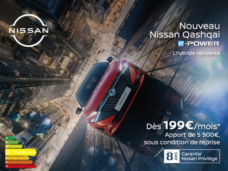 Nouveau Nissan Qashqai à partir de 269€/mois