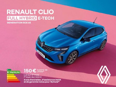 Renault Clio à partir de 150€/mois