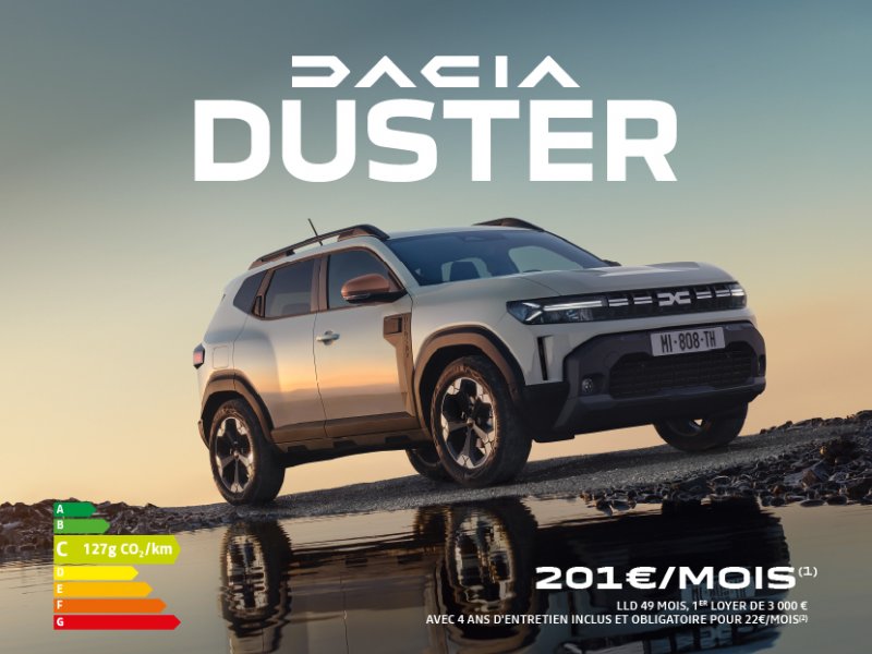 Dacia Duster à partir de 201€/mois