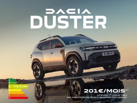 Dacia Duster à partir de 201€/mois